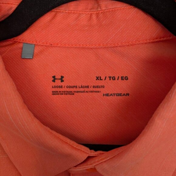 Under Armour Bright Orange Loose Fit Polo - Picture 3 of 4